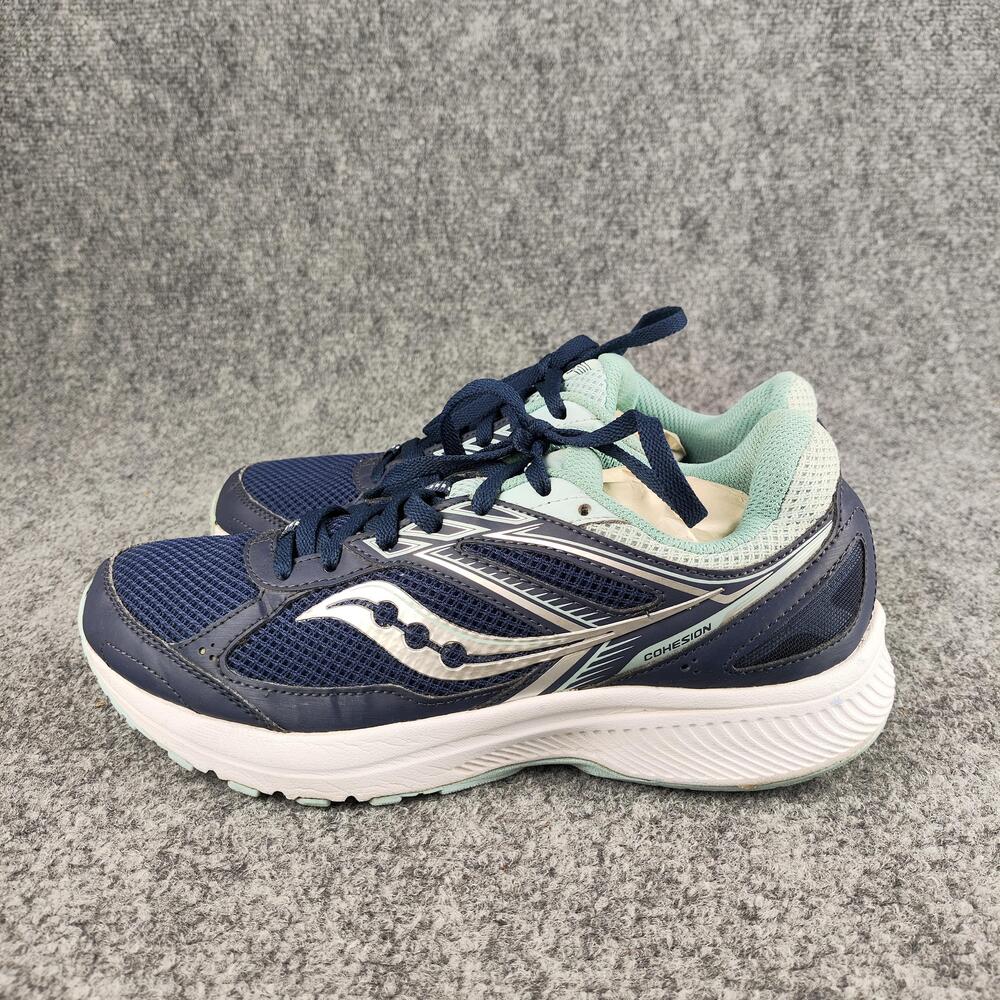 Saucony Cohesion Shoes Womens Size 9 Blue Mesh Running Sneakers S10628-3